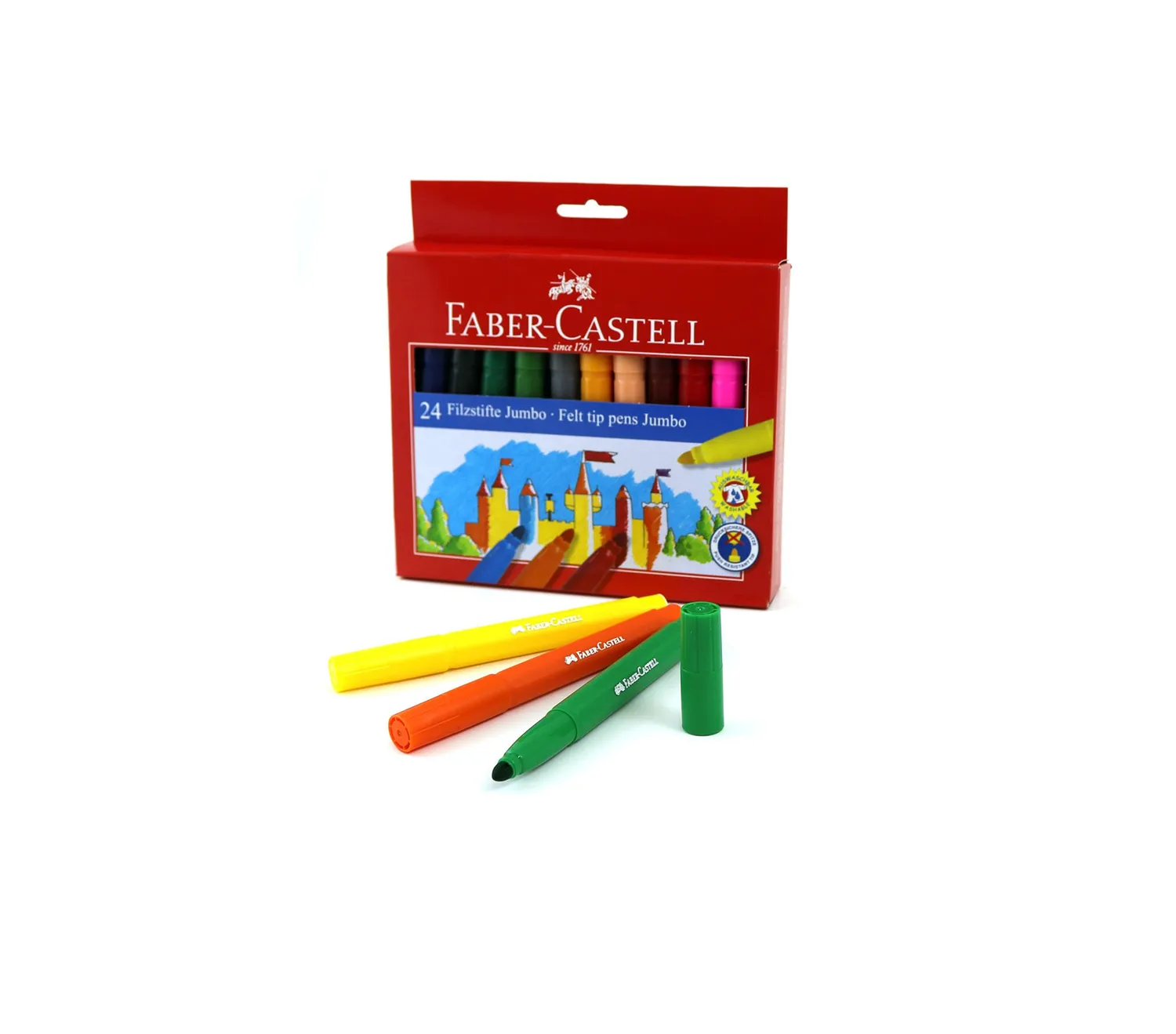 FABER-CASTELL Jumbo Filzstifte 3 mm Kartonetui